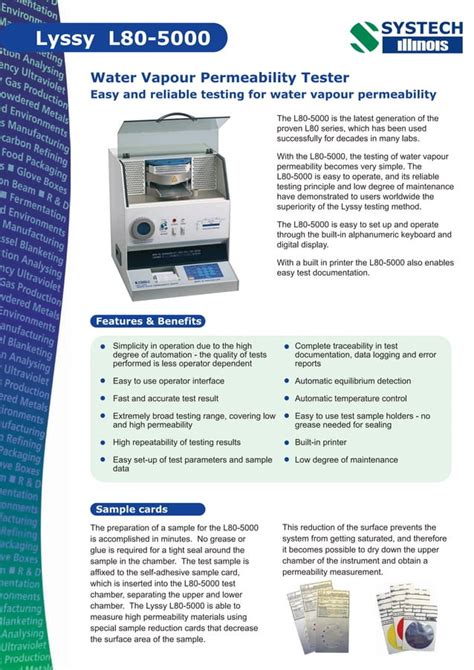 lyssy water vapor permeability tester distribute|Enhanced Water Vapor Permeability Analyzer Enables Precise, .